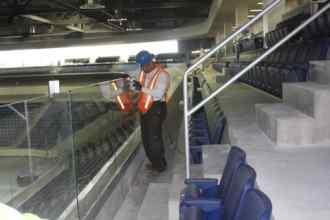 Pegula Center, Cleaning Railings